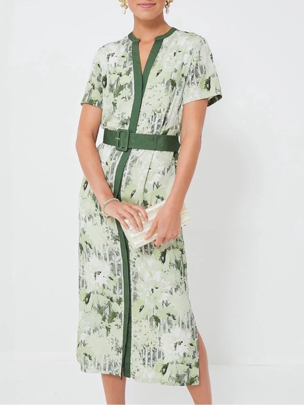 Tuckernuck Shady Grove Camille Floral Green Midi Dress